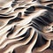 Pearl desert sand dunes surface abstract background.
