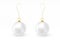 Pearl earrings Spherical beautiful 3D orbs.