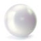 Pearl isolated on white backgorund. Oyster pearl ball for luxury accessories. Sphere shiny sea pearl. 3d rendering