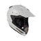 Pearl white motocross motorcycle helmet Isolated on white background.