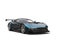 Pearlescent black with blue tone modern sports car
