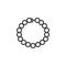 Pearls bracelet outline icon