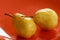 Pears on plate