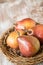 Pears In Wicker Bowl