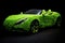 peas green Luxury futuristic convertible sport car illustration generative ai