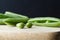 Peas and Pods on Kitchen Board