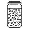 Peas sauce jar icon, outline style