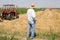 Peasant standing in the field