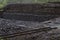 Peat digging in an upland moor