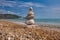 Pebble beach in Mattinata in the Gargano in Italy