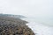 Pebble beach and shoreline at the Alabaster Coast