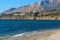 Pebble beach and Tyrrhenian Sea coastline, Sicily.