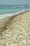 Pebble coastline in Rhodes