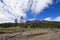 Pebble Creek under lenticular cumulus cloud skies at the east end of the Lamar Valley in Yellowstone National Park