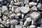 Pebble marble decorative white stone  rounded shape and granular textures