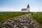 Pebble paved walk pass to Hellnar church in Snaefellsnes peninsula of Western Iceland