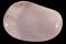 Pebble of rose quartz macro isolated