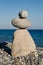 Pebble sculpture at the beach