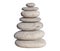 Pebble stone set balance arrangement beach round like zen symbol