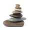 Pebble stones tower isolated.