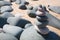 Pebble tower on the beach