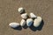 Pebbles on the beach on the Greek island of Corfu
