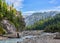 Pebbles in bed of mountain stream