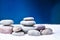 Pebbles stack, Balance, Pyramid of stones for meditation, stack of zen stones, copy space, spa