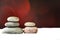 Pebbles stack, Balance, Pyramid of stones for meditation, stack of zen stones, copy space, spa