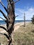 Pebbles stones Sky clouds Water lake sandy beach relaxing scenic