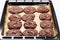 Pecan Chocolate Cookies In Tray