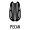 Pecan icon, simple style