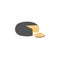 pecorino cheese colored icon. Signs and symbols can be used for web, logo, mobile app, UI, UX