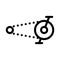 Pedal Bike Chain Icon Vector Outline Illustration