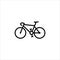 Pedal Bike Line Icon In A Simple Style. A Bicycle Driven By Muscular Force. Vector sign in a simple style, isolated on a