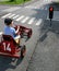 Pedal car in traffic lights