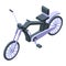 Pedal chopper icon isometric vector. Biker ride