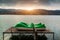 Pedalo boat on a pier