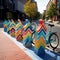 Pedals and Patterns: Bikes and Racks Creating Geometric Beauty