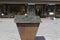 A pedestal depicting the central part of Florence from bronze in the Republic Square