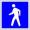 Pedestrian allowed road sign