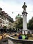 Pedestrian Area Cityscape, right in front of the Federal Palace in Bern, where seats the Swiss government, Bern, Switzerland