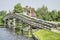 Pedestrian bridge across a canal