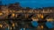 Pedestrian bridge built in 134 that crosses the Tiber, with travertine balustrades