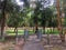 A pedestrian bridge over a creek in an Australian park