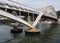 Pedestrian bridge Passerelle Debilly in Paris