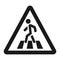 Pedestrian crossing and crosswalk sign line icon