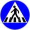 Pedestrian crossing road sign