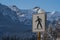 Pedestrian crossing sign in Canada