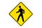 Pedestrian crossing sign isolated